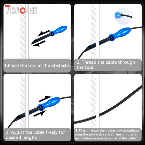 JEUCLEL 5PCS Set, OEM:7618 Wire Insertion Tool Piercing, Lead Wire Threading, Handhold Auto Repair Disassembly Gadget