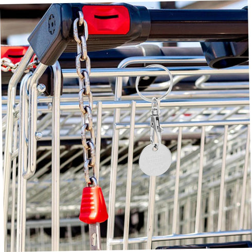 1piece COHEALI Shopping Cart Keychain Token Key for Grocery Trolleys Convenient Quarter Holder for Easy Access Unisex