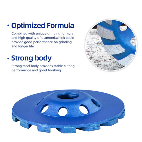 SALI Diamond Concrete Grinding Wheel 4 1/2 inch for Polishing and Cleaning Stone, Concrete, Marble, and Granite