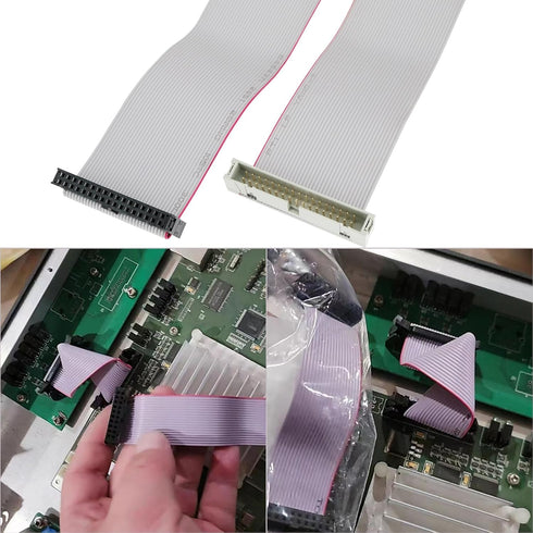 2Pcs 34 Pins IDC Extension Cable Male to Female Jumper Connector 2.54mm Pitch Double Row Flat Ribbon Cable