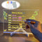 LED Note Board with Colors, 2024 New Glowing Acrylic Dry Erase Board with Stand for Memo Letter Note