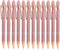 MengRan Rose Gold Pens, 12 pcs with Stylus Tip, Black Ink Medium Point Ballpoint Pens
