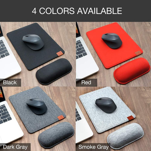 SenseAGE Mouse Pad & Wrist Rest Set, Ergonomic Non-Slip Base Mouse Mat with Keyboard Wrist Rest for Home Office