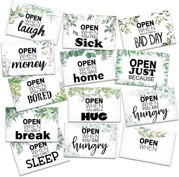 Open When You Envelope Set for Him Her, College Care Package Kit for Freshman College Teen, Motivational Gift