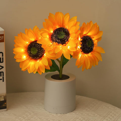 WSYEAR Sunflower Gifts for Women-Sunflowers Flower Lamp Night Light for Bedroom Decor,Valentines Day Birthday Gifts
