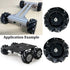 97mm 4WD 5mm (4Pcs Premium Mecanum Wheel, Omnidirectional Wheels DIY Robot Parts with Metal Coupling Motor Connector