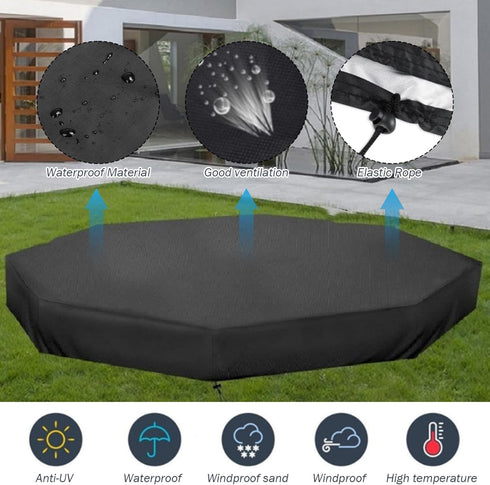 Pesoncarl 84x78x9inch Sandbox Cover, Octagon Sandbox Cover, Waterproof Dustproof Replacement Sand Box Cover