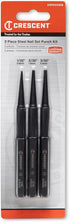 Crescent 5" Steel Punch, 3 Piece Set - CNPS12332S