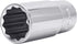 Genius Tools 1/2" Dr. 25mm Deep Hand Socket (12-Point) - 437825