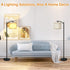 12W 1200LM 12 Dimmable mukuxin LED Floor Lamps for Living Room, Modern Arc Floor Lamp with Remote & Adjustable Linen