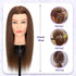 100% Mannequin Head Human Hair - Cosmetology Manikin Doll Head with Real Hair for Hairdresser Practice Styling Braiding