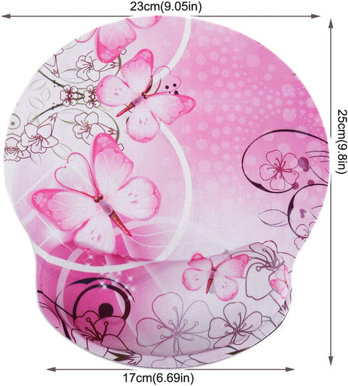 RICHEN Memory Foam Mouse Pad with Wrist Support, Ergonomic Design, Non-Slip Rubber Base for Computer & Laptop