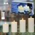 4pcs 3" x4" 5" 6" 7") Yeelida Outdoor Flameless Waterproof Candles with Handy Remote Control, Cycle Timer Battery