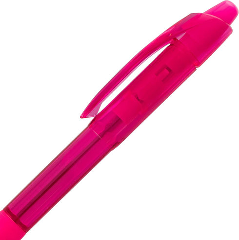 Pentel RSVP RT Colors Retractable Ballpoint Pen, 1.0mm Medium Line, Pink Ink, Box of 12 (BK93CRP-P)