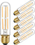 6 Pcs E26 T10 LED Tubular Light Bulbs, 6W Dimmable, Daylight White 4000K, for Pendant Lights, Outdoor Long Light Bulbs