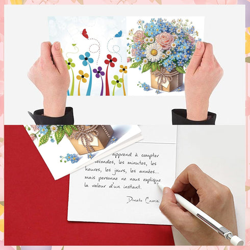 8 Packs 30x15cm) Diamond Art Painting Greeting Card Kit Diamond Art Greeting Cards Special Shaped Diamond Painting