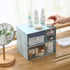 Desk Organizer with 4 Drawers, Makeup Storage Box, Plastic Sundries Organizer for Bathroom Counter or Dresser, Blue