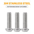 M6-1.0 x 16mm Button Head Socket Cap Bolts Screws, 304 Stainless Steel 18-8, Allen Socket Drive, Quantity 25