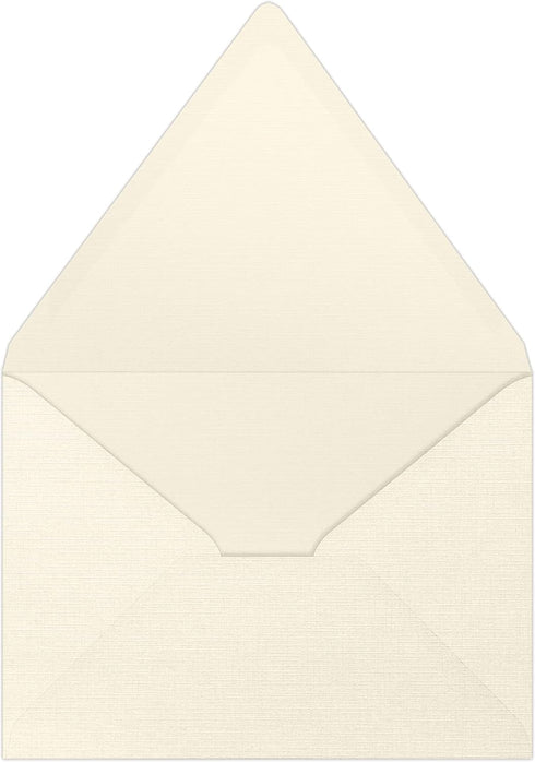 LUXPaper A6 Contour Flap Invitation Envelopes | 4 3/4" x 6 1/2" | Natural Linen | 70lb. Text | 50 Qty