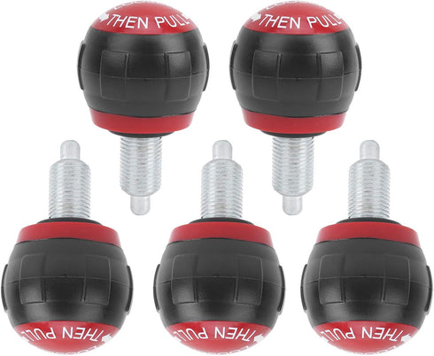 Pull Pin Spring Pins 5pcs 50x45mm M16 Fitness Pop Pull Pin Knob Release Synthetic Cardboard Handle (Red)
