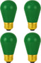 OHLECTRIC String Light Bulbs (4-Pack) Christmas Ceramic Green Incandescent Bulbs S14 Dimmable