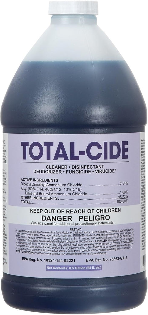 ForPro Total-Cide Disinfectant Solution, 2X Concentrated Formula, Hospital Grade Sanitizer & All