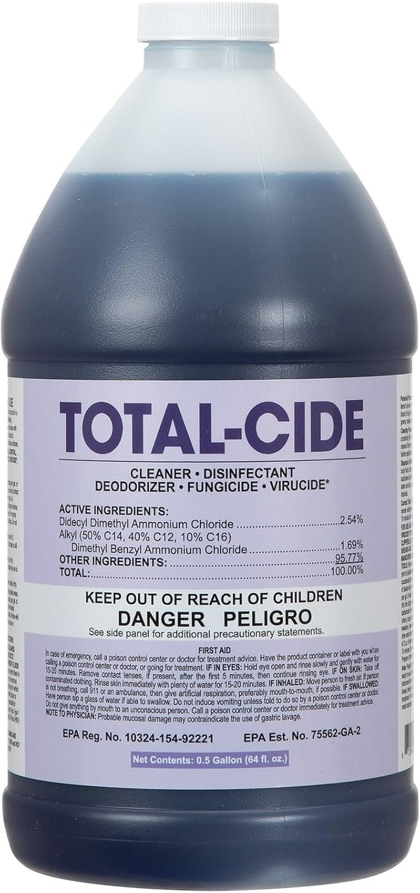ForPro Total-Cide Disinfectant Solution, 2X Concentrated Formula, Hospital Grade Sanitizer & All