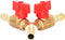 Joywayus 5/16" Hose Barb - Y Shaped Type 3 Way Union Intersection/Split Brass Shut Off Ball Valve Fitting