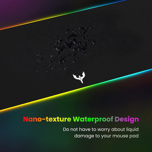 BladeHawks Extra Large RGB Gaming Mouse Pad - 14 Light Modes, Extended Soft LED Mouse Pad, Anti-Slip Rubber Base