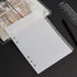 Multibey A5 Dividers - 6-Tabs with Tab Sticker Labels, 6-Ring A5 Plastic Binder Index Dividers, Translucent Set of 6