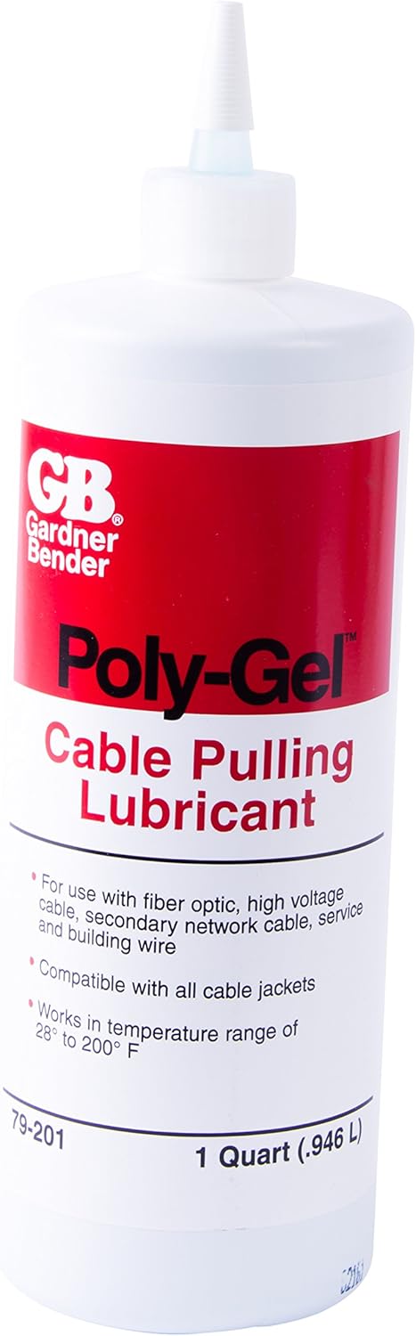 Gardner Bender 79-201 Poly-Gel Cable-Pulling Lubricant, 28 - 200F, Dries Clear, Conduit