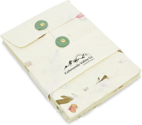 Handmade Lokta Paper Envelope with String-tie Button Closure Pocket Folder for Invitations, Mailers, 4.5 x 6.5 inches