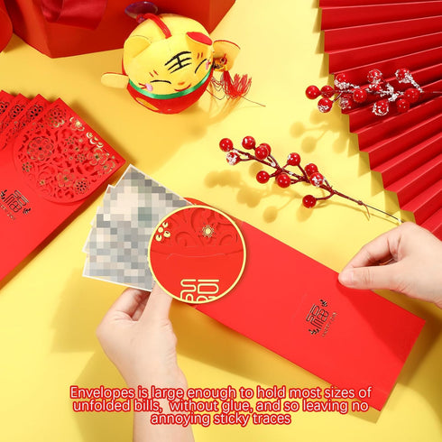 Pajean 20 Pcs Chinese New Year Red Envelopes, Year of Snake 2025 Hong Bao Lucky Money Gift Pockets