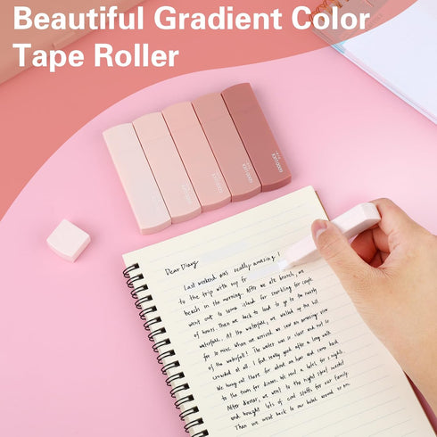 Small White Out Tapes, 6PCS Mini Whiteout Tape Set, Cute Correction Rollers for Students, Office Workers, Home School