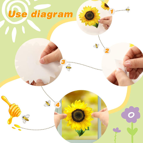 Rozer 35 Pcs Summer Bee Bulletin Board Decorations, Back to School Bee Cutouts with Adhesive Dots for Classroom