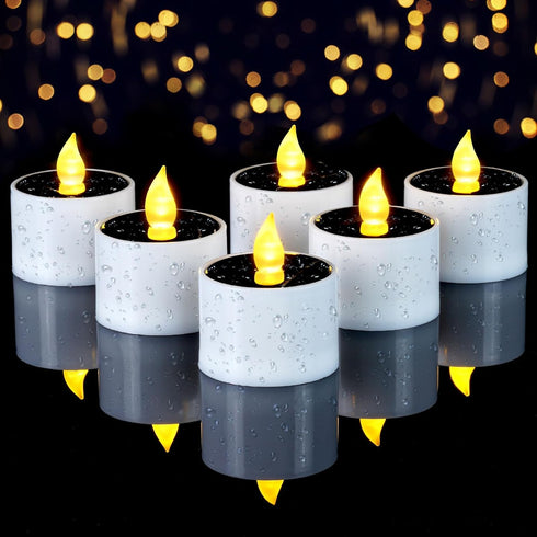 Homemory Solar Candles Outdoor Waterproof, Dusk to Dawn Outdoor Lighting, Reusable LED