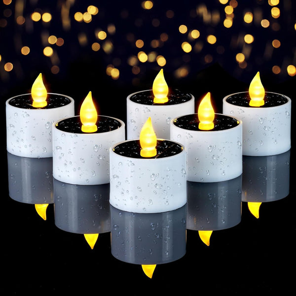Homemory Solar Candles Outdoor Waterproof, Dusk to Dawn Outdoor Lighting, Reusable LED