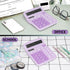 Cute Purple Desktop Calculator with Big Buttons, Dual Power Source, Large Display Screen for Office and Students, Purple