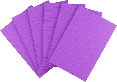 Early Buy 6 Pads Lined Sticky Notes with Lines 4x6 Self-Stick Notes Bright Color Sticky Notes, 45 Sheets/Pad (Purple) by EARLY BUY
