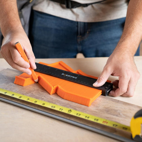 Contour Gauge Profile Tool with Lock, 10 Inches, Corner Measuring Tool for Odd Shapes, Carpenter Essentials