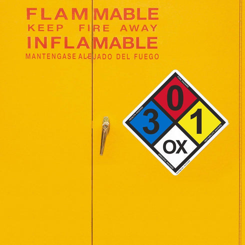 SmartSign NFPA Adhesive Label Kit, 14" Tall, Diamond Laminated Vinyl, Black/Blue/Red/Yellow