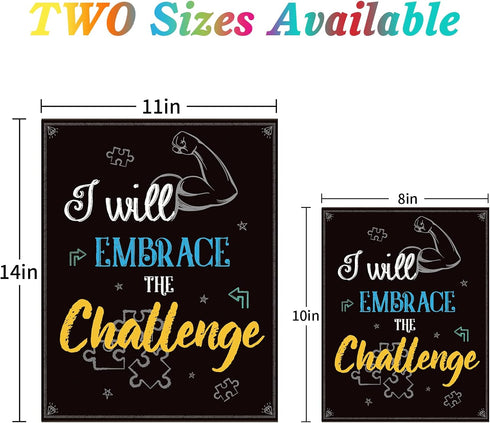 DUAIAI Classroom Decorations 21 Pcs Growth Mindset Posters Bulletin Board for School Office Home