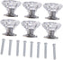 TEHAUX 6pcs Mini Drawer Knobs Crystal Decorative Handles for Bedside Cabinets Jewelry