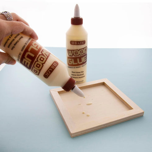 BAZIC 4 Oz. Wood Glue (118 mL), Natural Color Super Strong Bond Adhesive for Home Improvement & Woodwork - 1-Pack