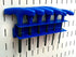 Wall Control Pegboard Screwdriver Holder Bracket, Slotted Metal Pegboard Accessory, Blue