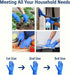 3-Use 5mil 3x, 70%, STRONG 'n FLEX Disposable Nitrile Gloves Reuse Save Tear-Resistant, Latex-Free, Household & Food