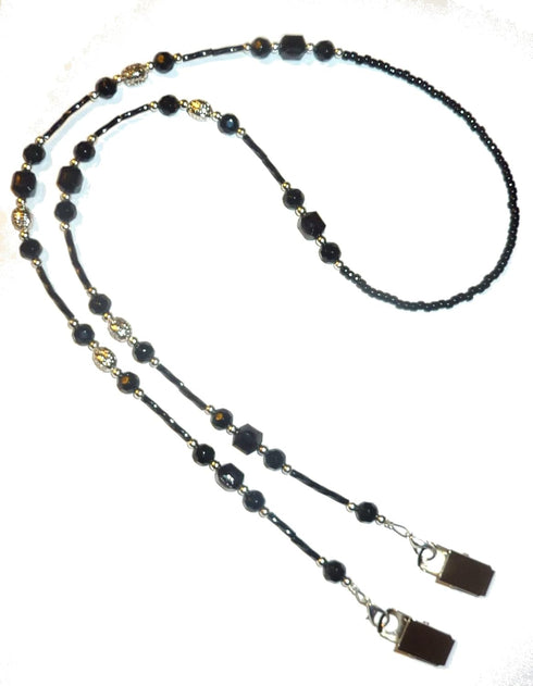 Hidden Hollow Beads Super Slim Women's Beaded Lanyard 34" Made in USA for Keys ID Card Badge Holder