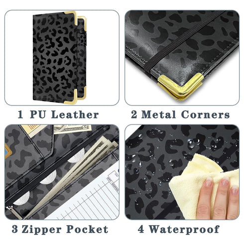 YeeCASE Server Book with Zipper Pocket, High Volume, Expandable Server Book, Money Pocket and Fold, Restaurant
