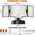 20W 3000LM 6500K 3 3 Porch(2 Pack) CLAONER LED Security Motion Sensor Outdoor Floodlights, Daylight Remote Control