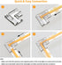 20pcs COB LED Light Strip Connectors, 8mm 2Pin, L-Shaped/Corner Connector LED Tape Light Connectors for DIY COB/SMD